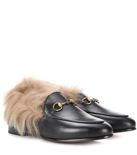 gucci jordaan fur loafer womens|gucci jordaan loafer fur.